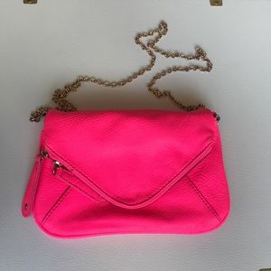 NWT Street Level Hot Pink & Gold Envelope Purse